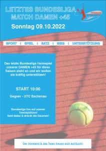 Letztes Bundesliga Match Damen +45